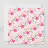 Sweet Bunny Girls Baby Dusche Einladung (Rückseite)