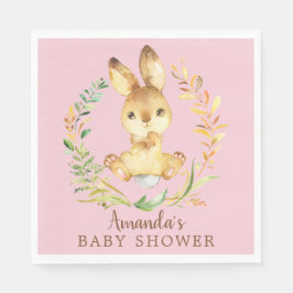 Sweet Bunny Girls Babydusche Papier Napkins Serviette