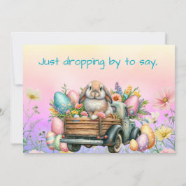 Sweet Bunny in Blume und Ei Gefüllter Lkw Ostern Feiertagskarte