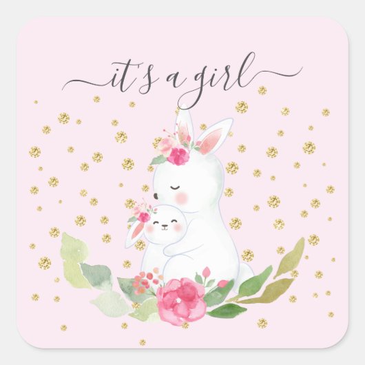 Sweet Bunny It'a Girl Fevor Sticker (Vorderseite)