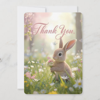 Sweet Bunny Meadow Birthday Dankeschön-Karte Dankeskarte