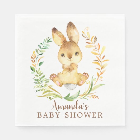 Sweet Bunny Neutral Baby Duschpapier Napkins Serviette (Vorderseite)