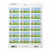 Sweet Bunny Paint Oaster Eggs Adressetikett (Vorne)