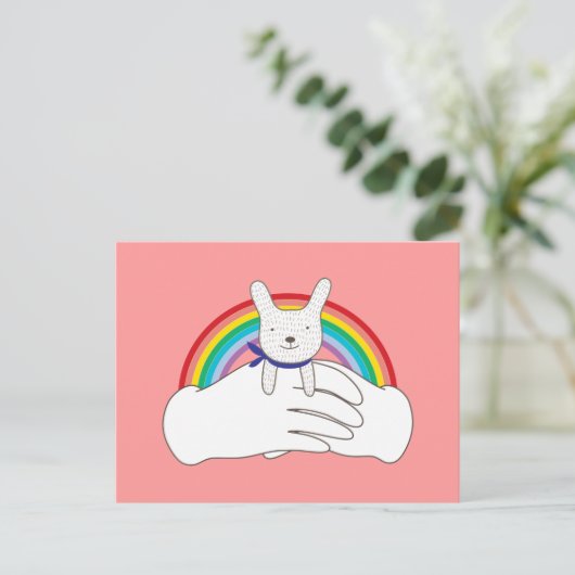 Sweet Bunny Postkarte (Stehend Vorderseite)