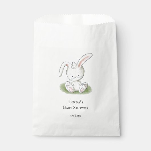 Sweet Bunny Rabbit Babydusche Geschenktütchen (Vorderseite)