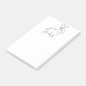 Sweet Bunny Rabbit Niedlich Nature Cartoon Art Post-it Klebezettel (angewinkelt)