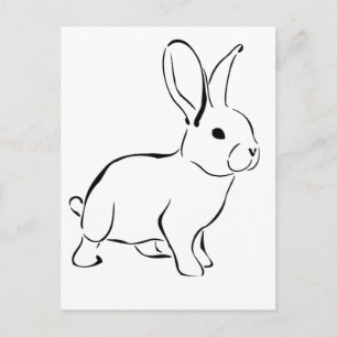 Sweet Bunny Rabbit, Niedlicher Frühling oder Oster Postkarte