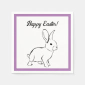 Sweet Bunny Rabbit, Niedlicher Frühling oder Oster Serviette (Vorderseite)