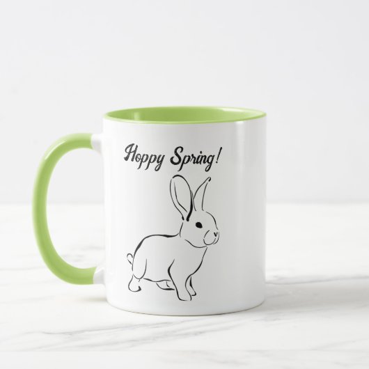 Sweet Bunny Rabbit, Niedlicher Frühling oder Oster Tasse (Links)