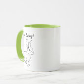 Sweet Bunny Rabbit, Niedlicher Frühling oder Oster Tasse (Vorderseite Links)
