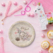 Sweet Bunny Rabbit und Blume Girls' Baby Dusche Pappteller (Party)
