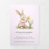 Sweet Bunny "Shining Among Stars" Funeral Program Dreifach-gefaltete Programmkarte (Cover)