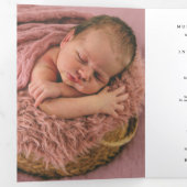 Sweet Bunny "Shining Among Stars" Funeral Program Dreifach-gefaltete Programmkarte (Innen Erste Seite)