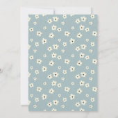 Sweet Bunny Tea Cup Blue Baby Dusche Einladungen (Rückseite)