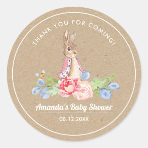 Sweet Bunny Vielen Dank Baby Dusche Gefallen Stick Runder Aufkleber
