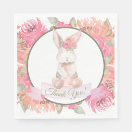 Sweet Bunny Watercolor Blume Kinderdusche Serviette