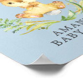 Sweet Bunny Welcome Baby Shower Poster (Ecke)