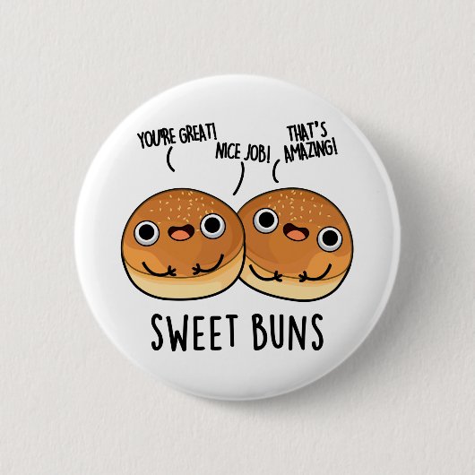 Sweet Buns Funny Baking Puff Button (Vorderseite)