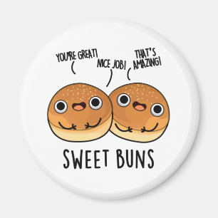 Sweet Buns Funny Baking Puff Magnet