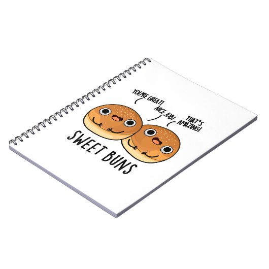 Sweet Buns Funny Baking Puff Notizblock (Linke Seite)