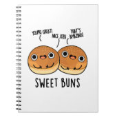 Sweet Buns Funny Baking Puff Notizblock (Vorderseite)