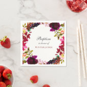 Sweet Burgundy Lila Blumenschurke Taufe Serviette (Beispiel)