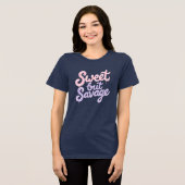 Sweet But Savage Street Style Cotton Candy Graphic Tri-Blend Shirt (Vorderseite voll)