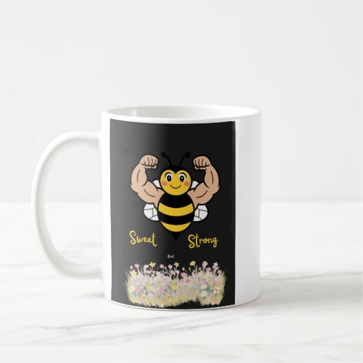 Sweet but Strong – abeille mignonne Kaffeetasse (Links)