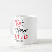 Sweet But Twisted Candy Cane Christmas Kaffeetasse (Vorderseite Links)