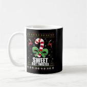 Sweet But Twisted Funny Candy Cane Ugly Christmas Kaffeetasse (Links)