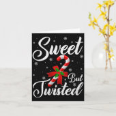 Sweet But Twisted Funny Christmas Candy Cane Premi Karte (Gelbe Blume)