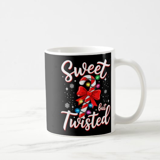 Sweet But Twisted Funny Christmas Candy Cane Xmas Kaffeetasse (Rechts)