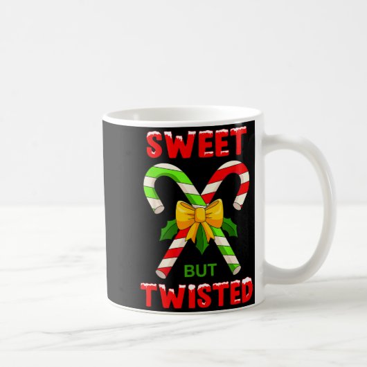 Sweet But Twisted Funny Christmas Candy Cane Xmas  Kaffeetasse (Rechts)