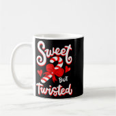 Sweet But Twisted Funny Christmas Candy Cane Xmas Kaffeetasse (Links)