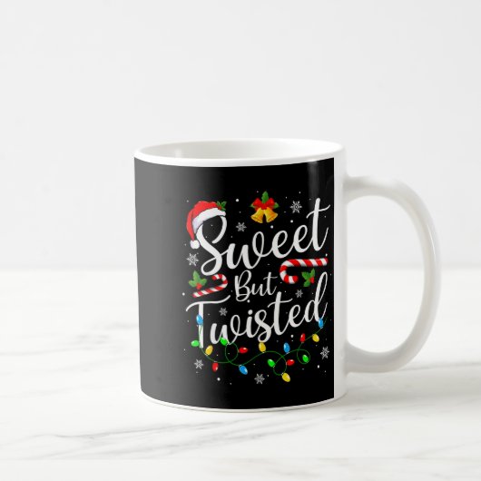 Sweet But Twisted Funny Christmas Candy Cane Xmas Kaffeetasse (Rechts)