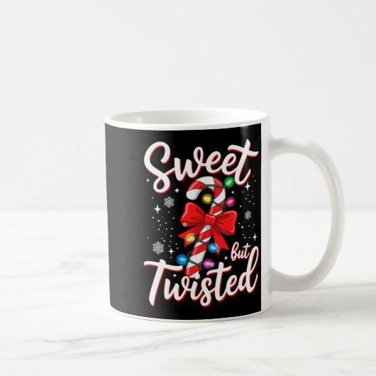 Sweet But Twisted Funny Christmas Candy Cane Xmas Kaffeetasse (Rechts)