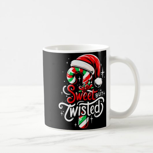 Sweet But Twisted Funny Christmas Candy Cane Xmas  Kaffeetasse (Rechts)