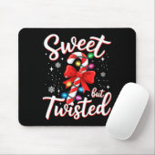Sweet But Twisted Funny Christmas Candy Cane Xmas Mousepad (Mit Mouse)