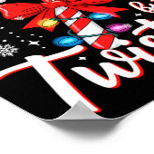 Sweet But Twisted Funny Christmas Candy Cane Xmas  Poster (Ecke)