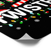 Sweet But Twisted Funny Christmas Candy Cane Xmas  Poster (Ecke)