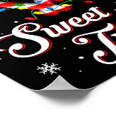 Sweet But Twisted Funny Christmas Candy Cane Xmas  Poster (Ecke)