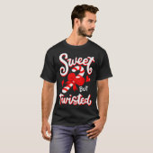 Sweet But Twisted Funny Christmas Candy Cane Xmas T-Shirt (Vorne ganz)
