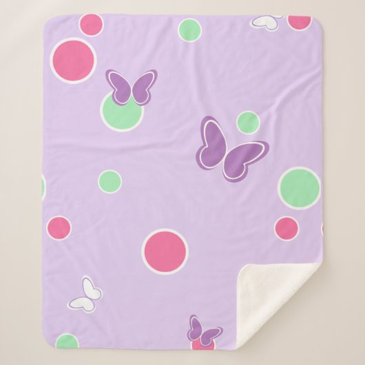 sweet butterflies and polka dots sherpadecke (Vorderseite)