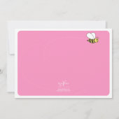 Sweet Buzzy Biene Zwei-Jahres-Foto Einladung (Rückseite)
