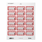 Sweet Cake Address Label Red Adressaufkleber (Vorne)