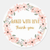 Sweet Cake "Baked with love" Sticker (Vorderseite)