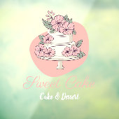 Sweet Cake Bakery Cake & Dessert Logo Fensteraufkleber (Blatt 3)