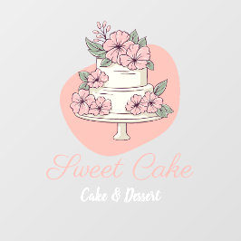 Sweet Cake Bakery Cake & Dessert Logo Fensteraufkleber