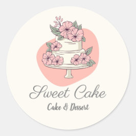 Sweet Cake Bakery Cake & Dessert Logo Runder Aufkleber
