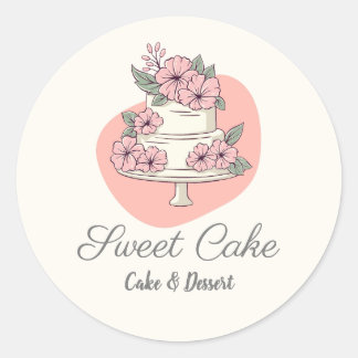 Sweet Cake Bakery Cake & Dessert Logo Runder Aufkleber
